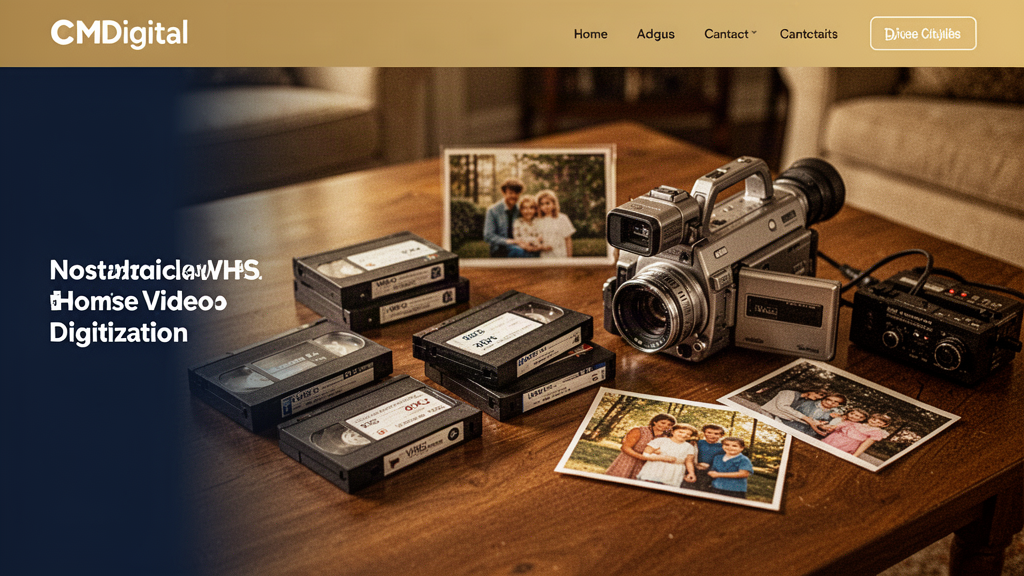 Vintage home video memories and tapes ready for digital preservation